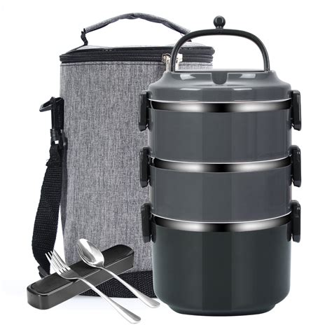 stainless steel insulated lunch box canada|stackable lunch box stainless steel.